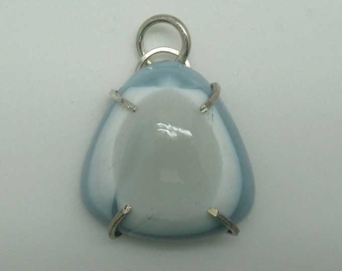 Blue Owhyee Opal and Sterling Pendant