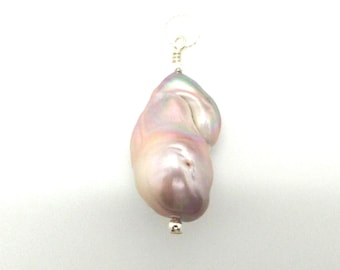 Baroque Pearl and Sterling Pendant