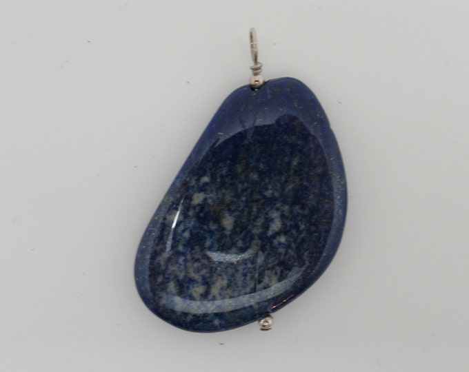 Lapis lazuli and sterling silver pendant
