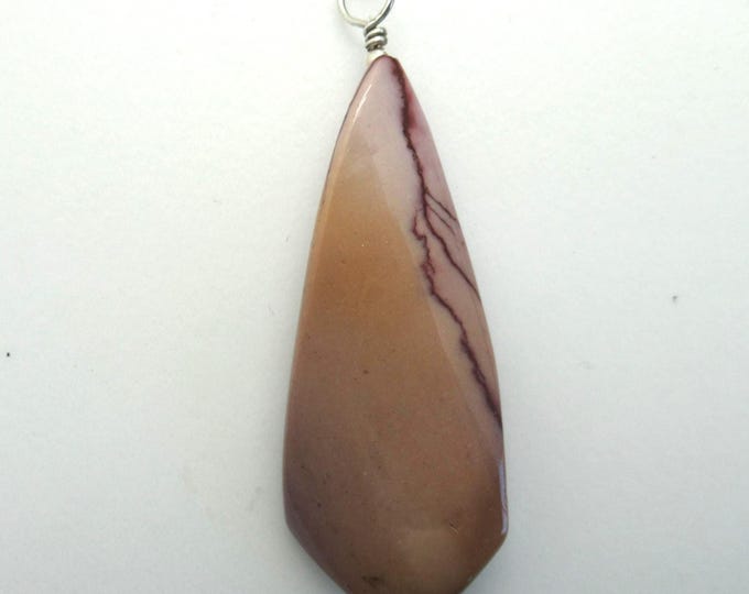 Mookaite Jasper and sterling pendant