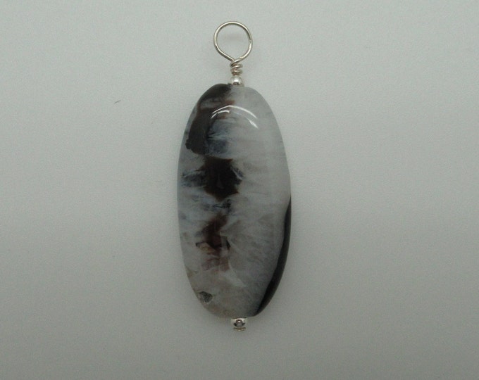 Sardonyx and Sterling Pendent  (striped onxy)