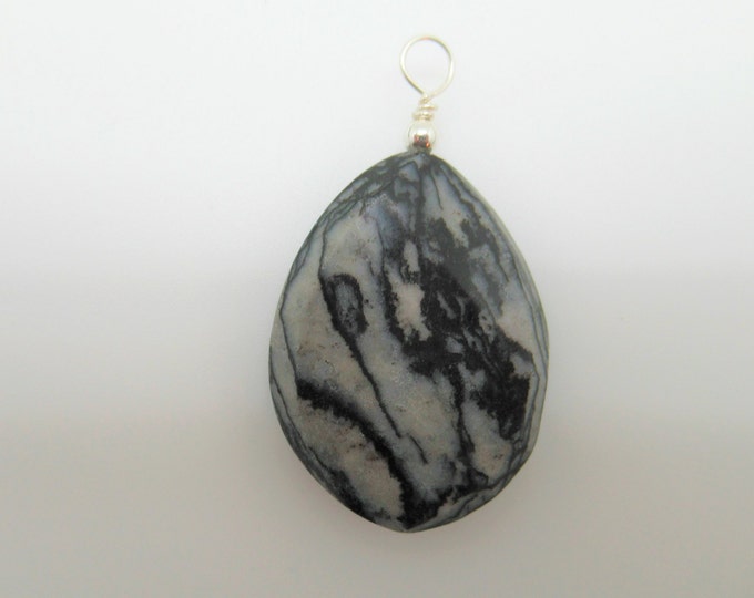 Picassso Jasper and Sterling Pendant