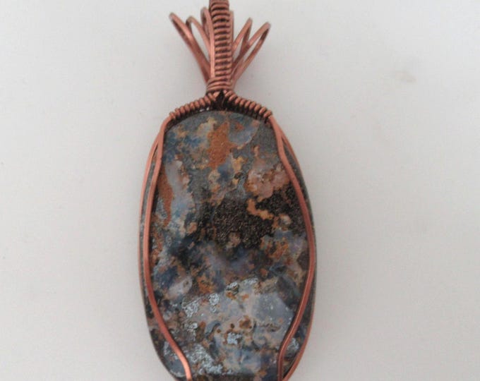 Boulder Opal and Copper Pendant