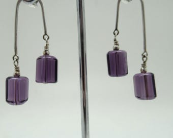 Amethyst and Sterling Silver Earrings