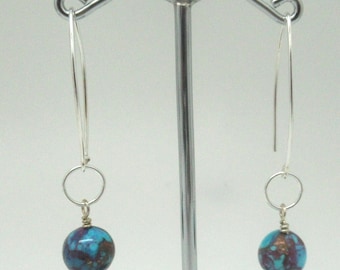 Kingman Mohave Turquoise Earrings