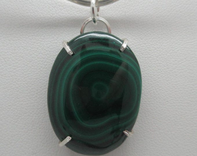 Malachite and Sterling Pendant