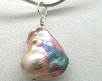 Baroque Pearl and Sterling Pendant