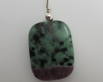 CLEARANCE Ruby in Zoisite and Sterling Pendant