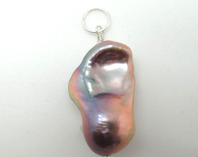 Baroque Pearl and Sterling Pendant