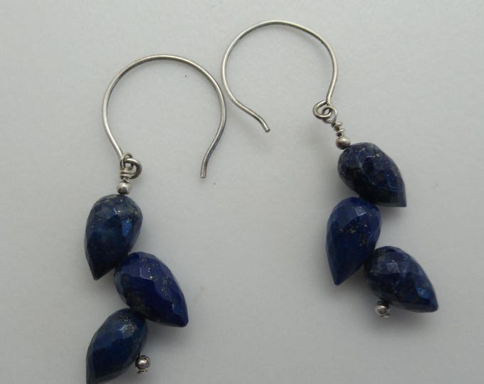 Lapis Lazuli and sterling earrings