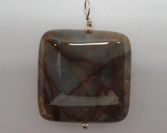 Imperial Jasper  and Sterling Pendant