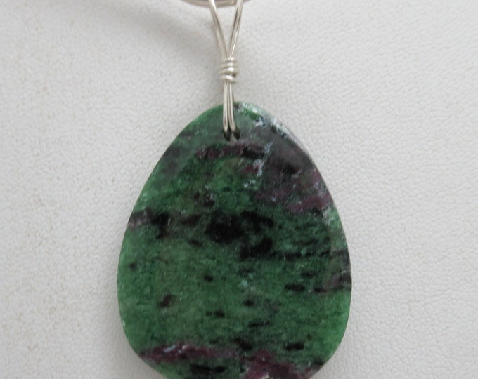 Ruby in Zoisite and Sterling Pendant