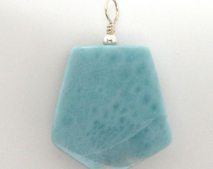 Larimar and Sterling Pendant