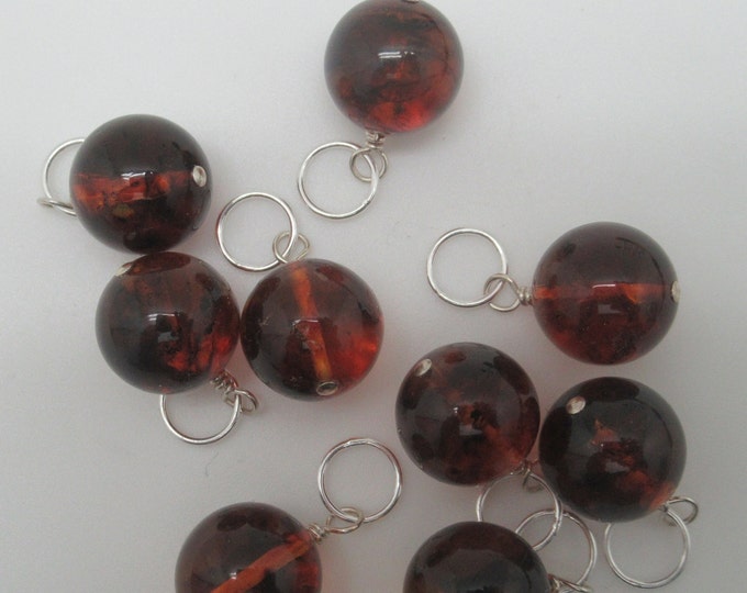 Baltic Amber and Sterling Pendant (one pc)