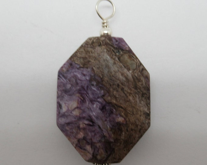 Charoite and Sterling Pendant