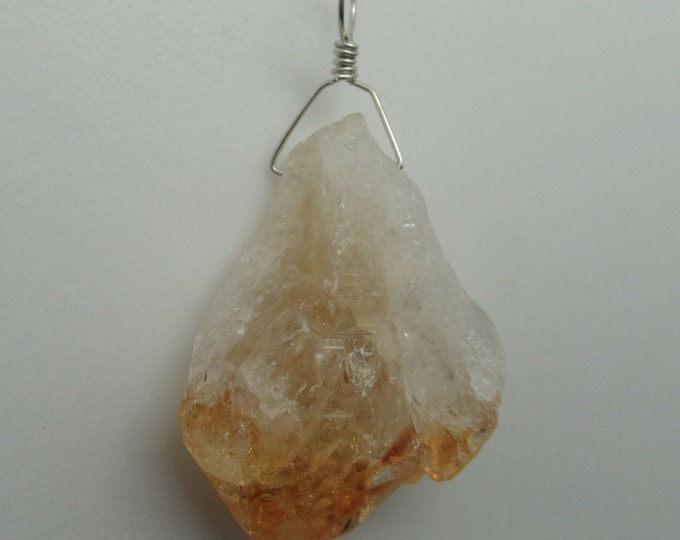 Citrine and Sterling Pendant