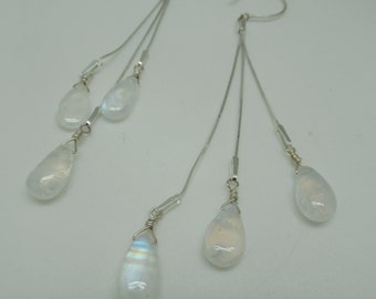 Moonstone and Sterling Silver Earrings