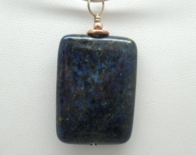 Lapis lazuli and sterling silver pendant