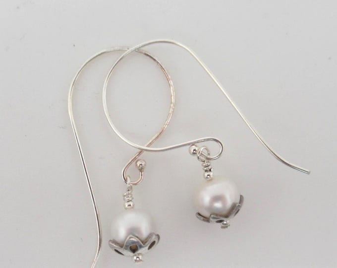 Pearl and Sterling Earrings