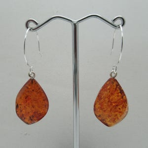 Baltic Amber and Sterling Silver Earrings ** with inclusions**