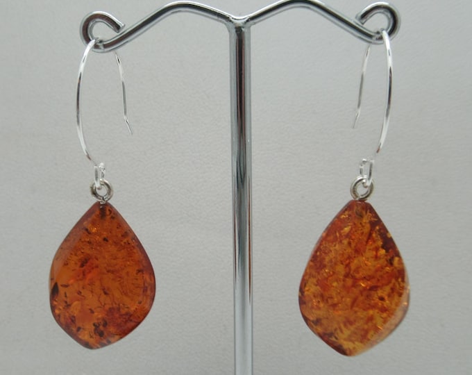 Baltic Amber and Sterling Silver Earrings ** with inclusions**