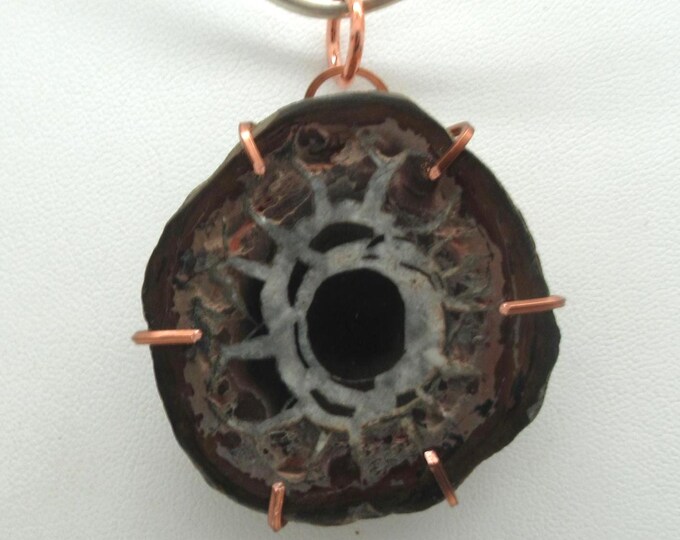 Septarian Nodule and Copper Pendant