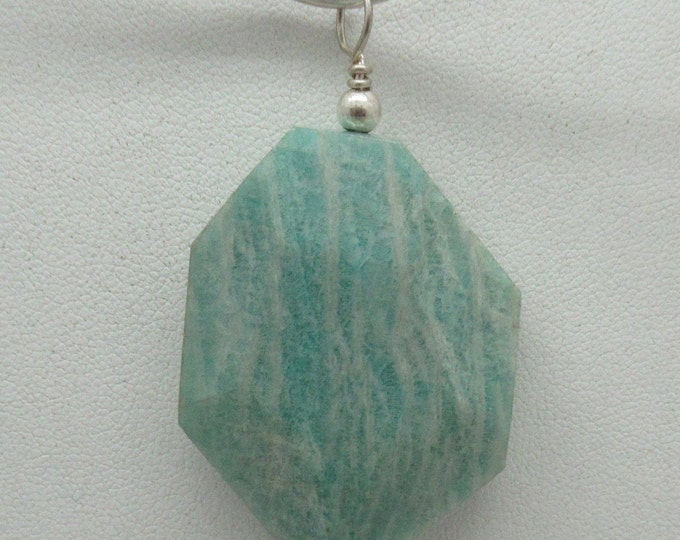 Amazonite and sterling pendant