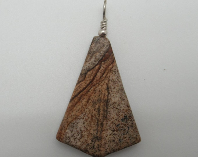 Picture Jasper and Sterling Pendant