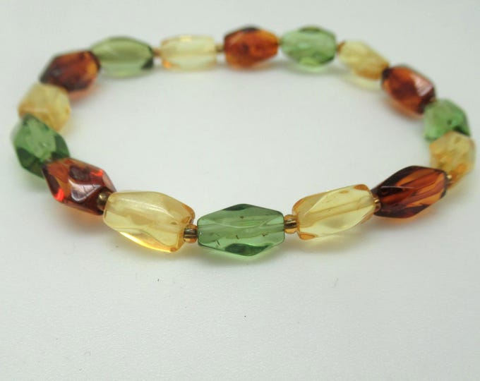 Baltic Amber Stretch Bracelet ** with inclusions**
