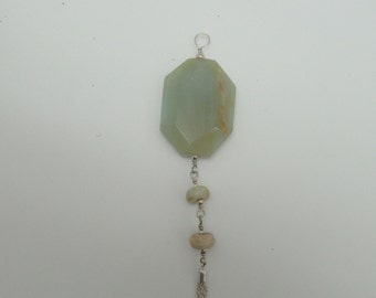 Sterling and amazonite pendant