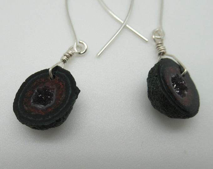 Natural Tabasco Geode Earrings