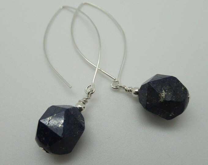 Lapis and sterling earrings