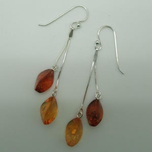 Baltic Amber and Sterling Silver Earrings ** with inclusions**