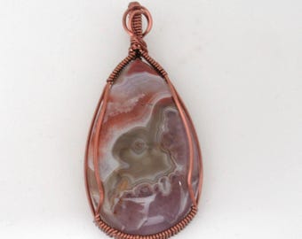 Natural Rainbow Amethyst Agate Pendant