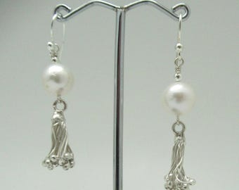 Pearl and Sterling Earrings