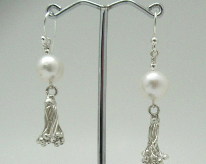 Pearl and Sterling Earrings