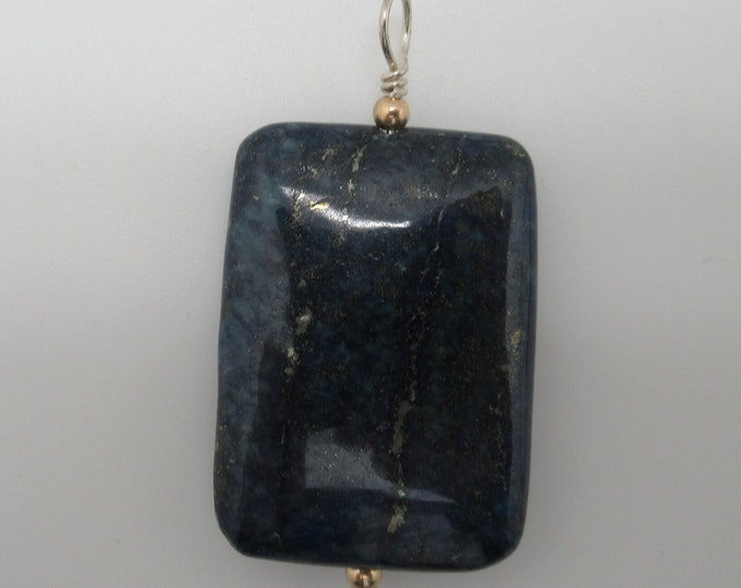 Lapis lazuli and sterling silver pendant