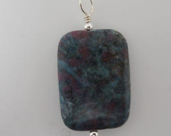 Ruby in Zoisite and Sterling Pendant