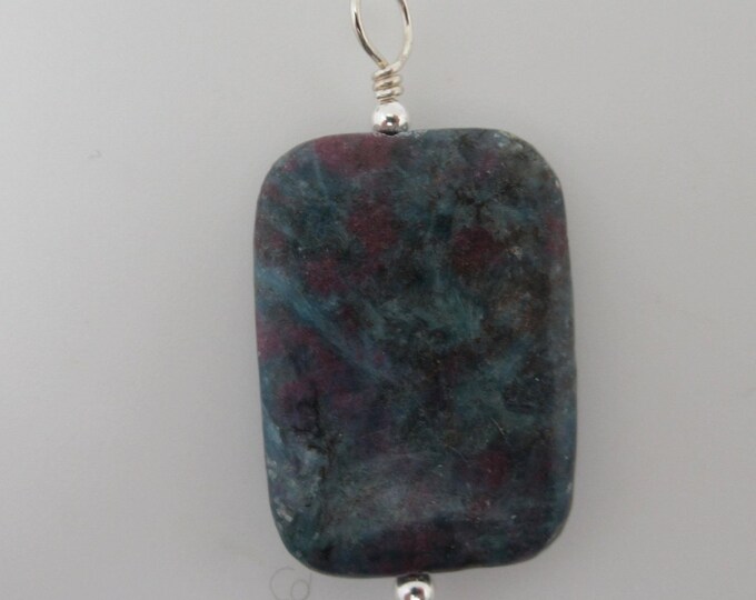 Ruby in Zoisite and Sterling Pendant
