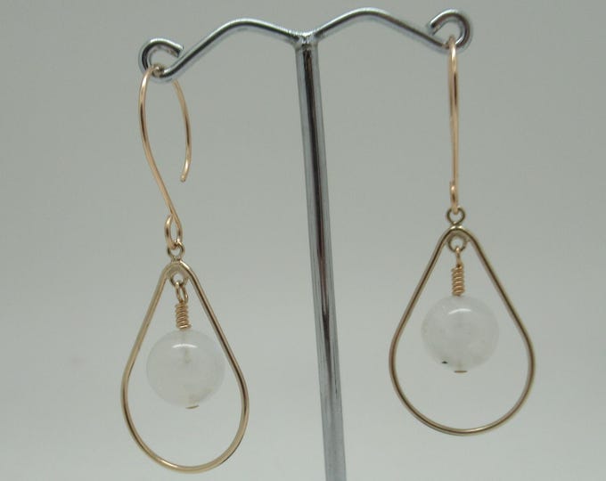 Gold-Filled and Moonstone Earrings