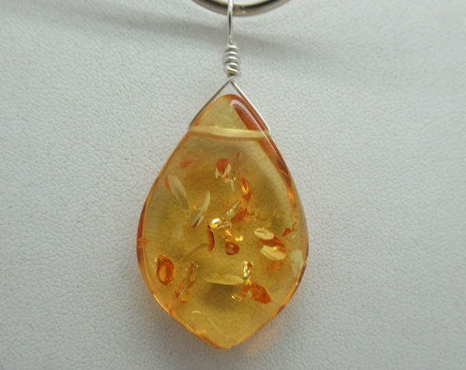 Baltic Amber and Sterling Pendant