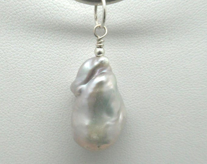 Baroque Pearl and Sterling Pendant
