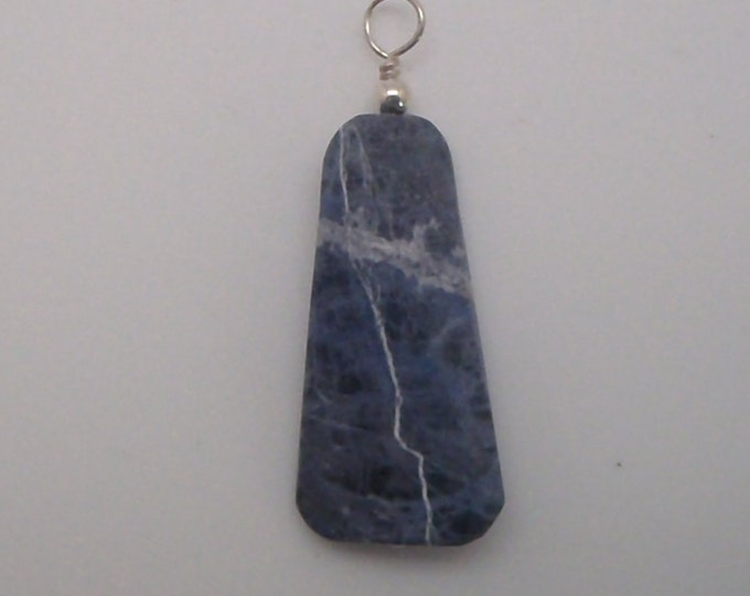 Sodalite and Sterling Pendant