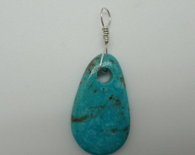 Kingman Turquoise Sterling Silver Pendant