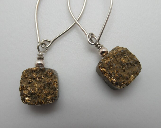 Druzy and sterling earrings