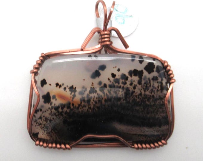 Montana Agate and Copper Pendant
