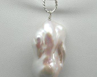 Baroque Pearl and Sterling Pendant