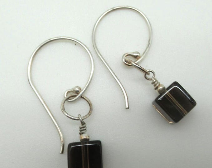 Smoky Quartz and Sterling Earrings