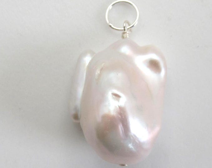 Pearl Natural Baroque and Sterling Pendant