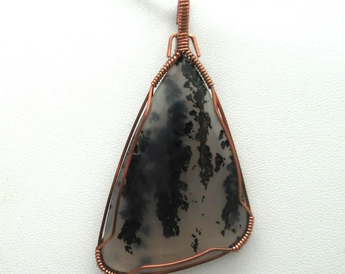 Montana Agate and Copper Pendant